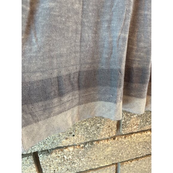 Kokun Womens V-Neck Gray Long-Sleeve Sweater M Bamboo & Cashmere - Picture 7 of 9